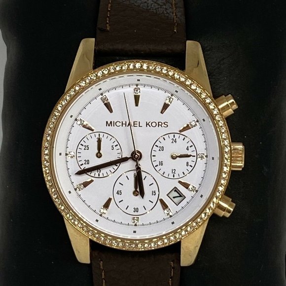Michael Kors Ritz MK6324 Women\'s Brown Leather Ana main image 5